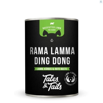 Tales & Tails - Rama Lamma Ding Dong - Nassfutter für Hunde mit 75% Lamm - 800g